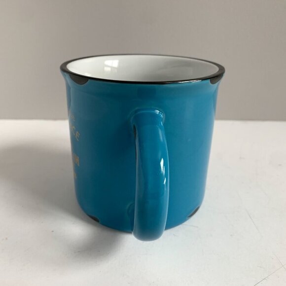 Mountain Cabin Coffee Happy Place Teal Ceramic Mug - Picture 5 of 7